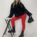 pelliccia foderata con bottoni luxe